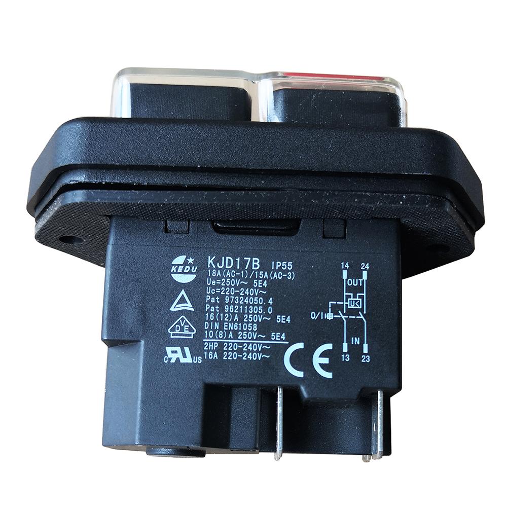KEDU KJD17B Electromagnetic Pushbutton Switches for Slicer Meat Grinder Flaker Concrete Mixer and Lathes 4Pin 5Pins