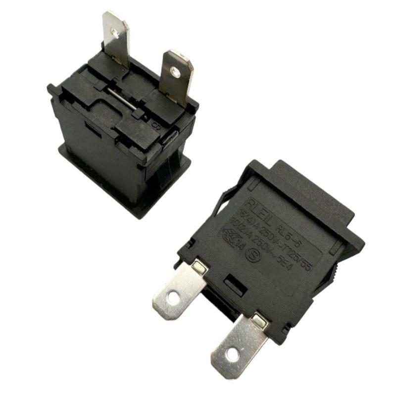 Force and RLEIL Square 2-Pin Self-Locking Rocker Switch with Lock, 16A Power Push Button