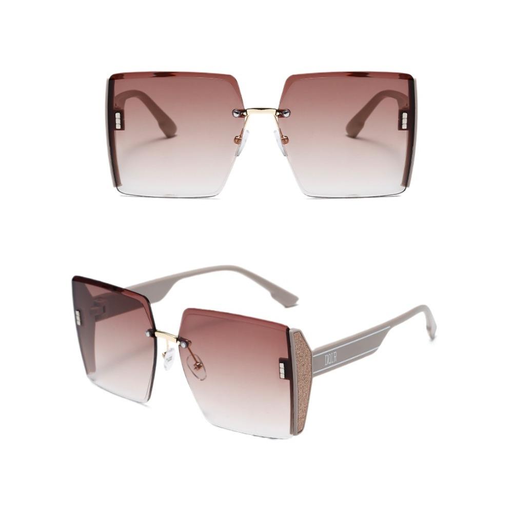 Square Frameless Retro Sunglasses for Women Fashion Vintage Glasses Men Luxury Trend Brand Designer Shades Eyewear