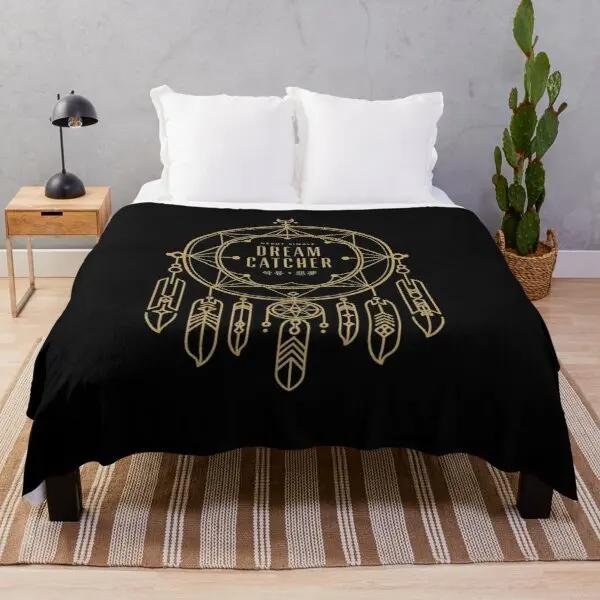 Colorful Dreamcatcher Bohemian Super Soft Fleece Throw Blanket Lightweight All Season Warm King Queen Size Blanket Lightweight