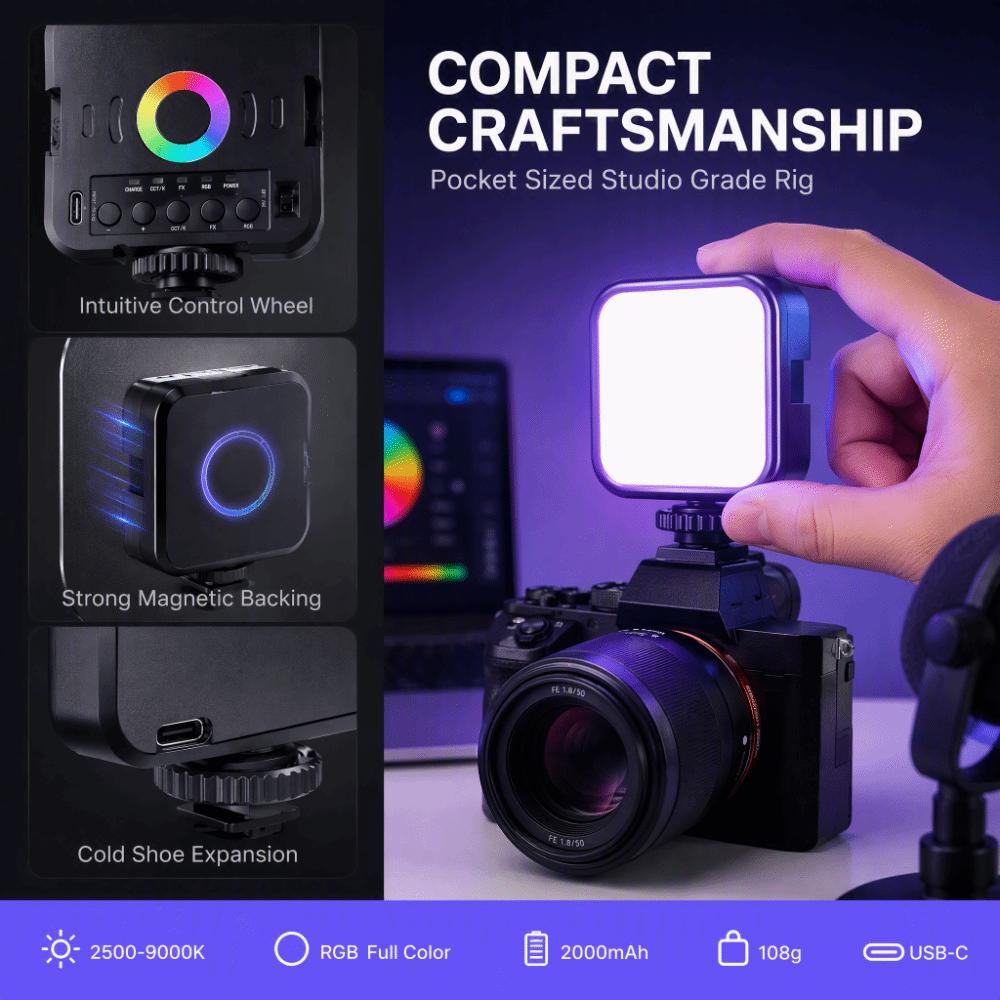 Mini Camera Fill Light Portable Fill Lamp Vlogger LED Video Light Photography