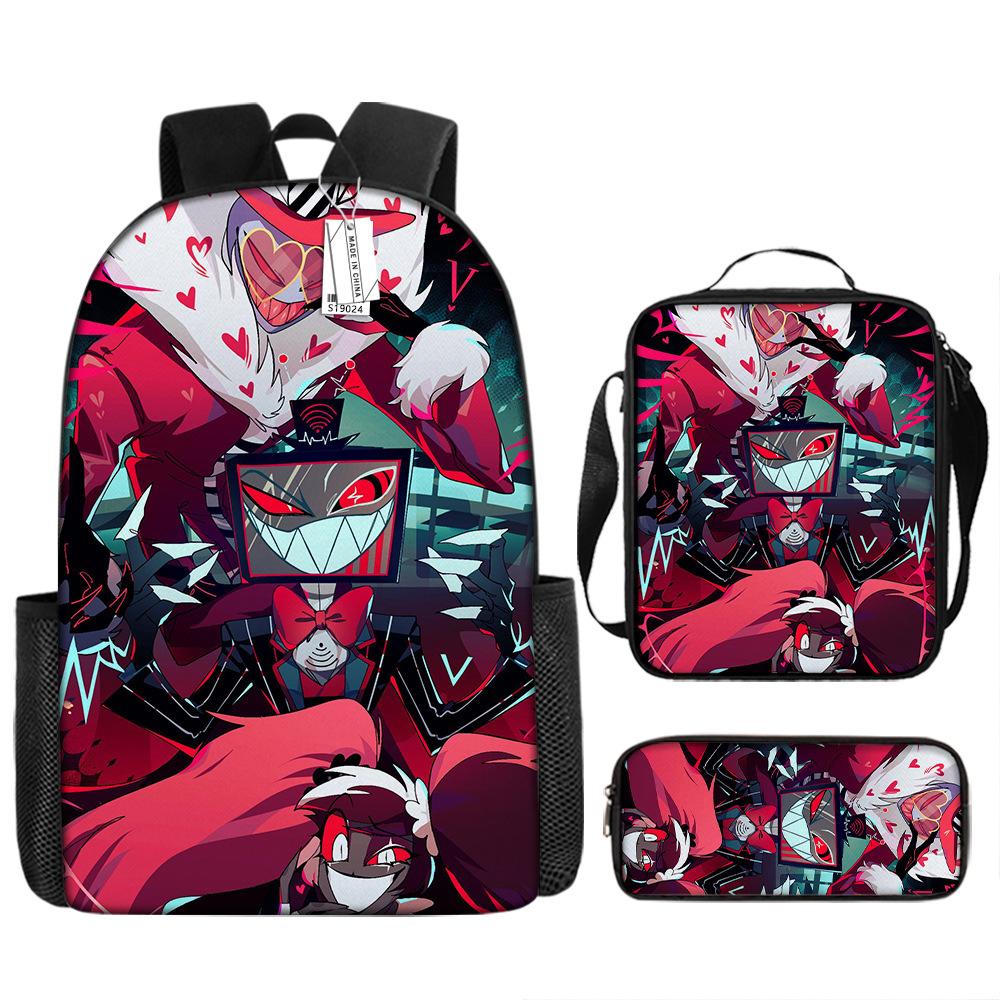 Toilet backpack European and American retro schoolbag fourth grade bag sketch large capacity portable bag