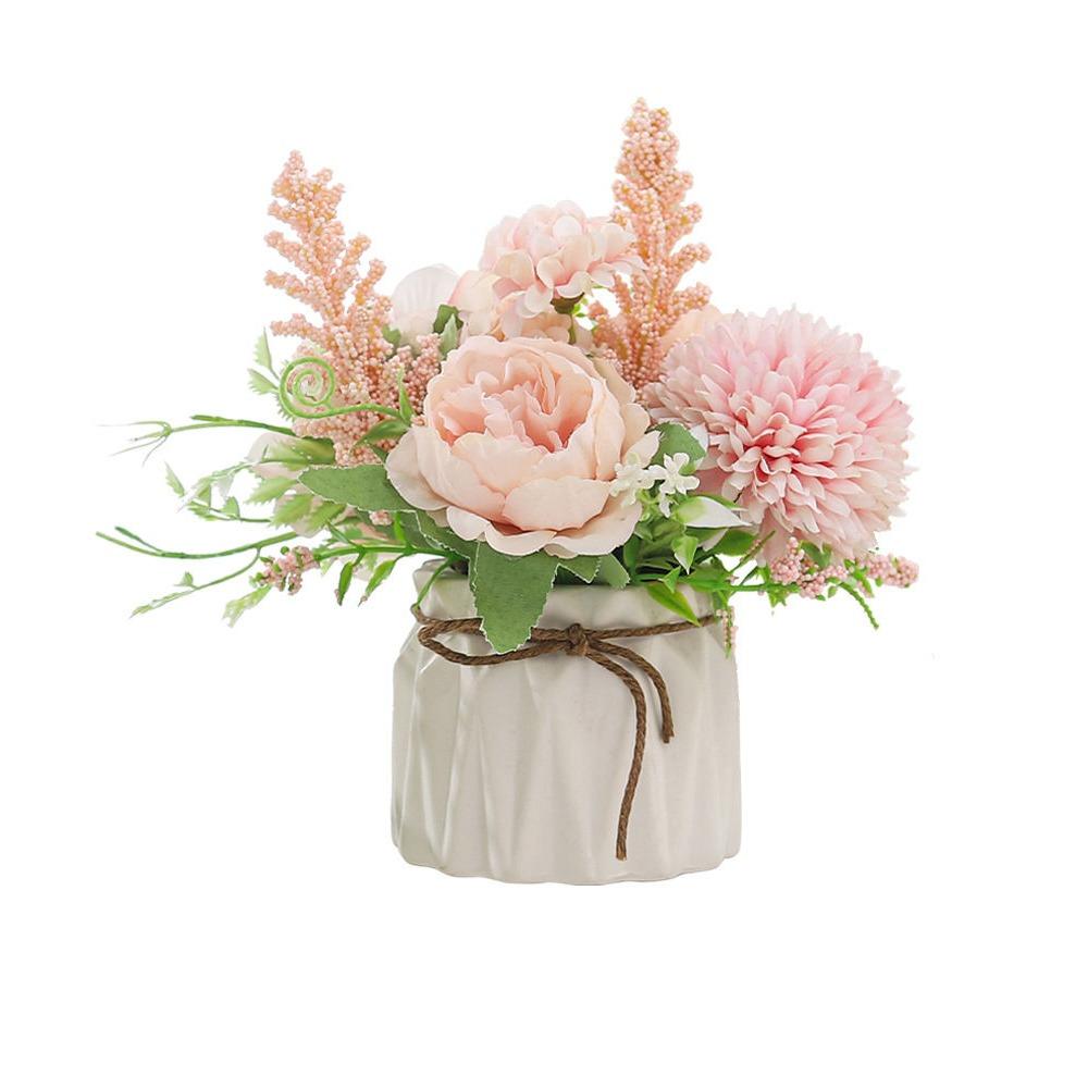 

Elegant Artificial Flower Bonsai Rope False Rabbit Ears Plants Simulation Plant Bonsai Home Decor розовый