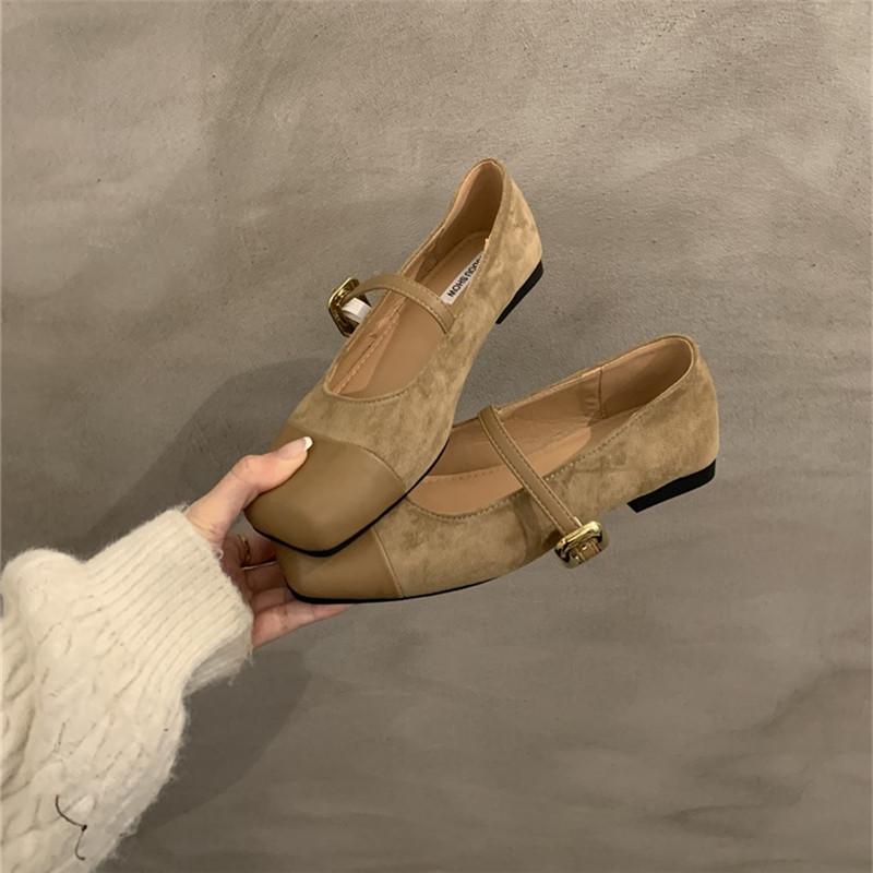 

Design sense niche retro Mary Jane shoes spring and summer new shallow single shoes 35