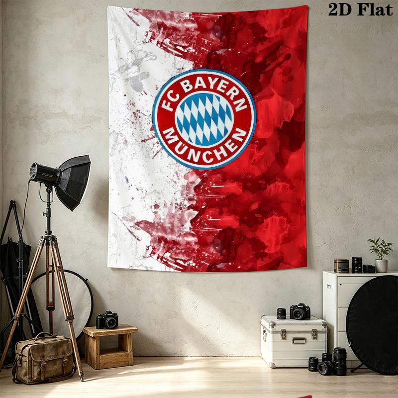 Fc Bayern Munich Wall Tapestry Aesthetic Wall Hanging Printed Fabric Blanket Decorative Tapestries For Bedroom Living Room Home Decor