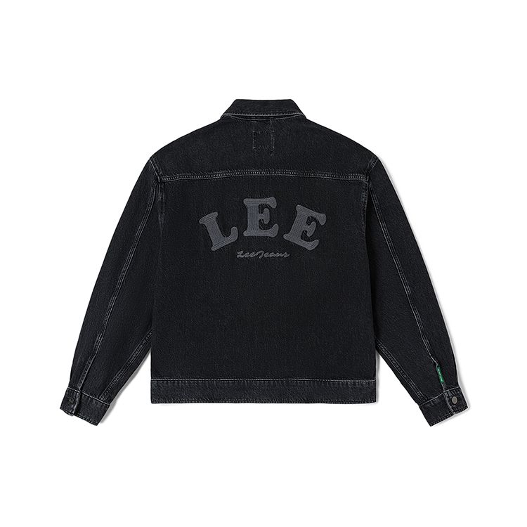 Lee Solid Color Work Denim Jacket Men jackets Black LMT004511100031A02862