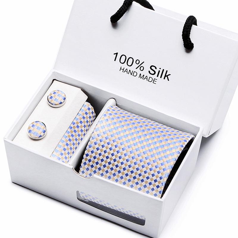 Gift Box Five-Piece Tie Men'S Formal Wear Business Casual Wedding Groom Bow Tie Square Scarf
