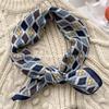 70x70cm Lightweight Square Scarf Women Vintage Black Floral Print Silk-Feel Neck Wrap UV Protection Stylish Accessory