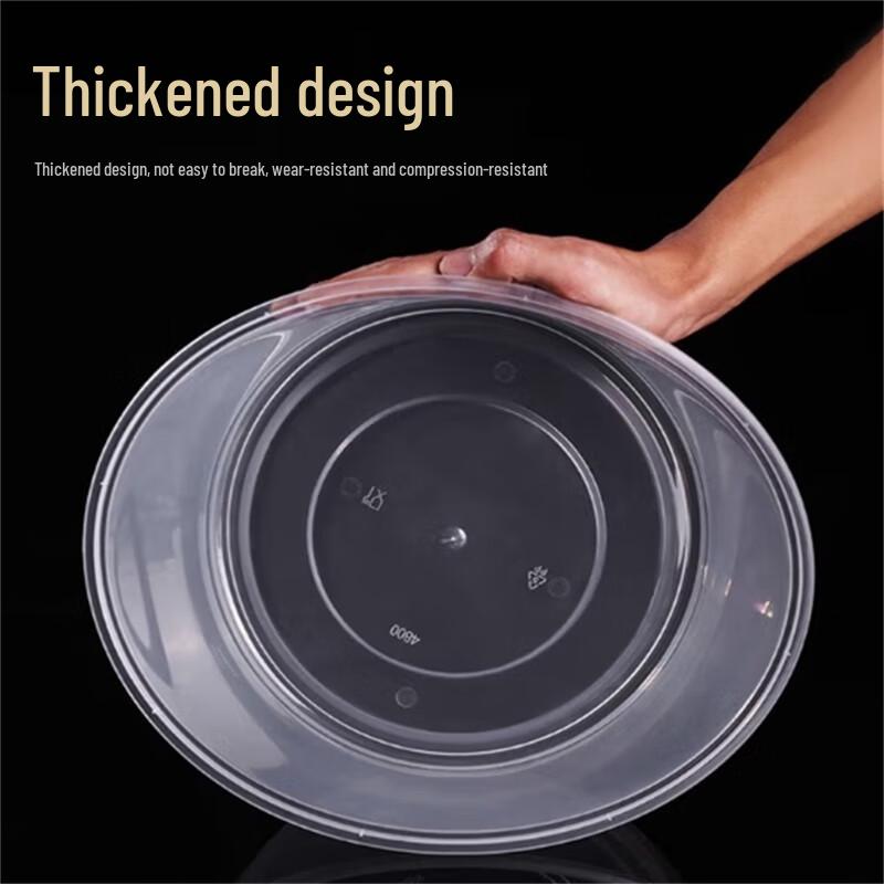 Disposable Round Plastic Food Bowl with Lid