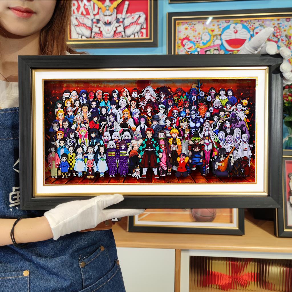 Anime Umgebung Chara Figur Ständer Malerei Handgemachtes Geschenk Zangetsu Familie Ganzes Bild Handgemachtes Spielzeug Sammlerstück