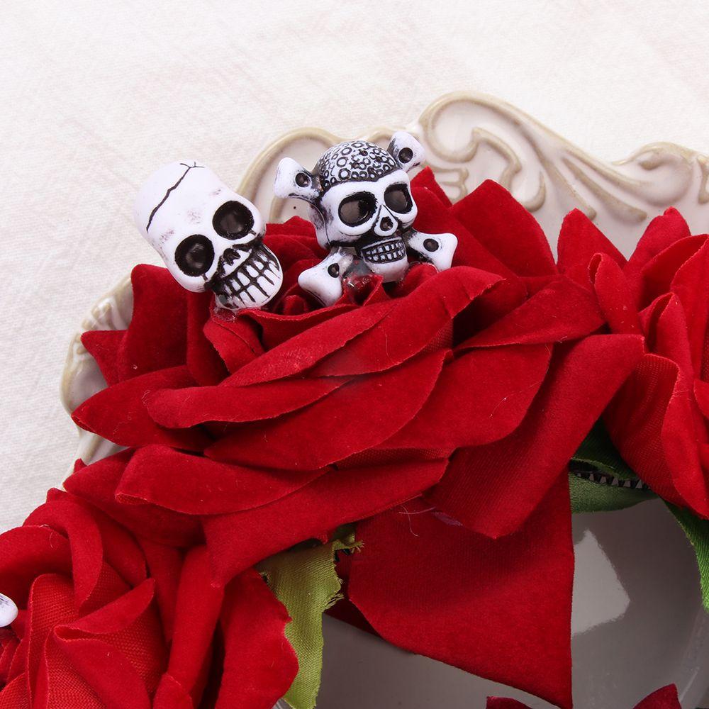 Photography Props Hair Accessories Masquerade Party Costumes Halloween Headbands Red Rose Crown Wedding Garland Hair Wreath