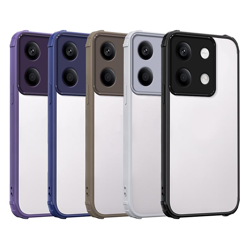 For Redmi Note 13 Armor Shockproof Defender Transparent Phone Case For Redmi Note 13 Pro Plus Clear Hard PC+TPU Back Cover Cases