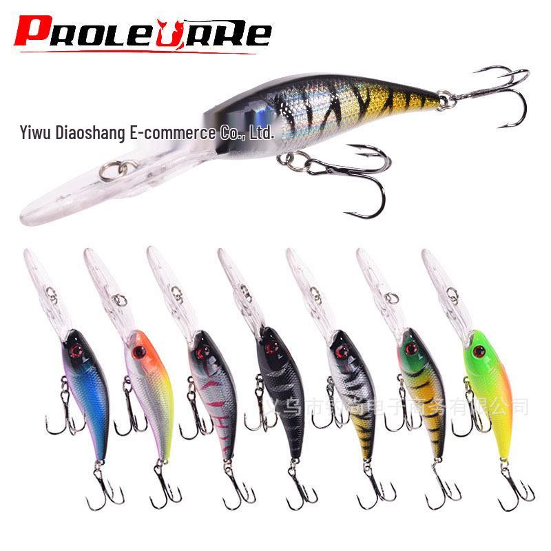 Deep Diving Bionic Minnow Lure Set - Floating Hard Artificial Bait for Long Cast Fishing