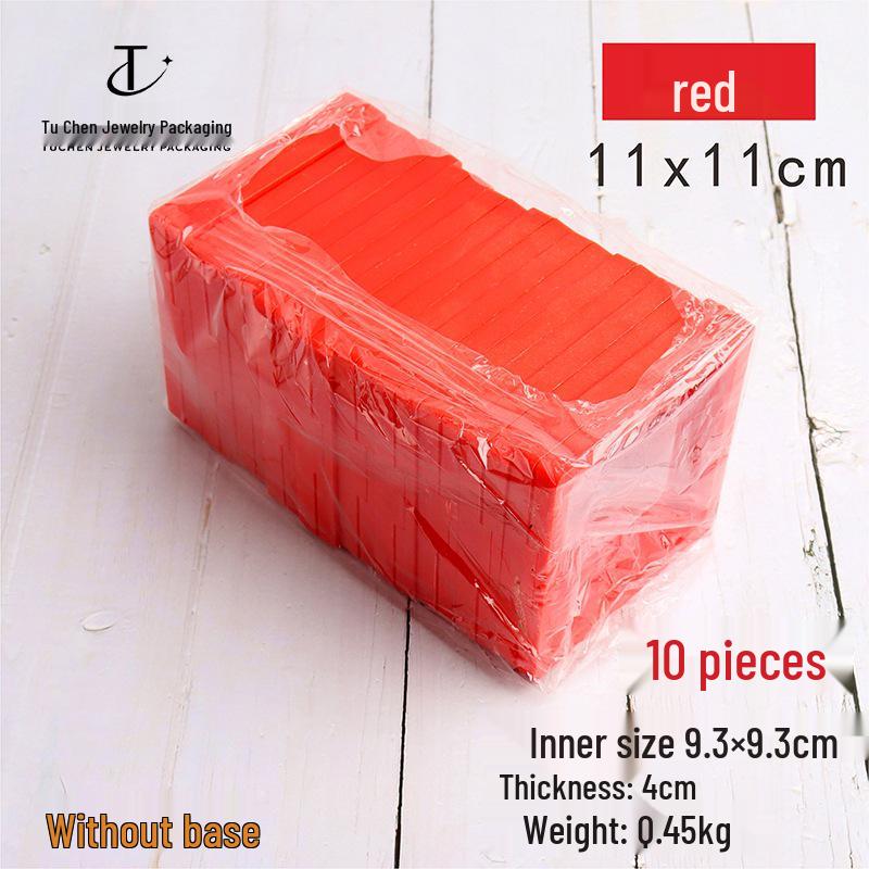 Red Jewelry Display and Storage Box for Earrings and Pendants