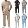 Herren  Sport  Freizeit  Umlegekragen  Kurzarm  Hosen  Set