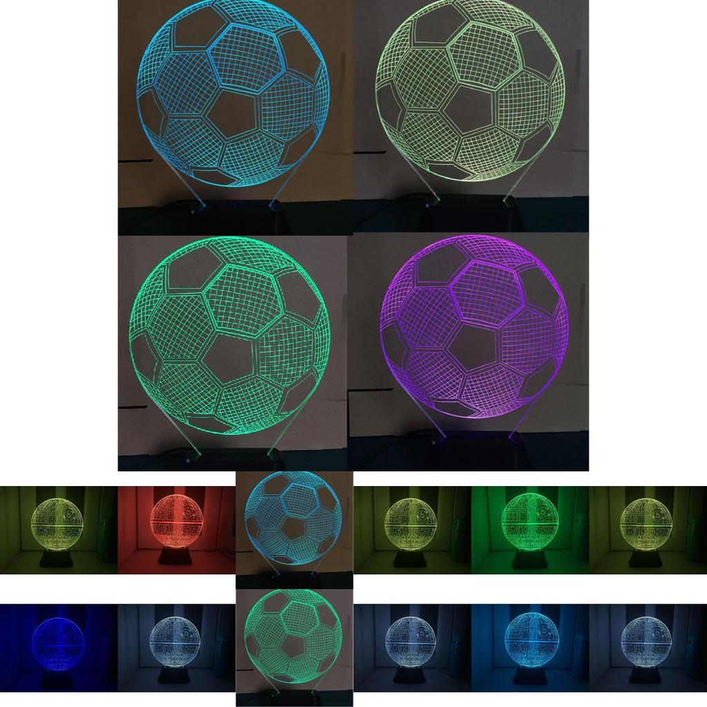 Star Wars Death Star 3d Led Night Light With Touch Control For Bedroom Decor