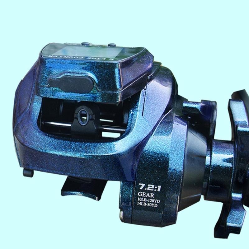Corrosions Resist Saltwater Freshwater Fishing Reel Electronic LED Screen Fishing 7.2:1 High Speed Powerful Fishing Reel