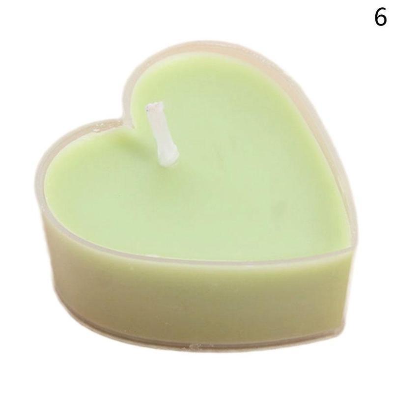 9pcs/set Heart Shaped Candles Scented Candles Wedding Decoration Valentine's Day Gift Romantic Marriage Paraffin Wax Candles