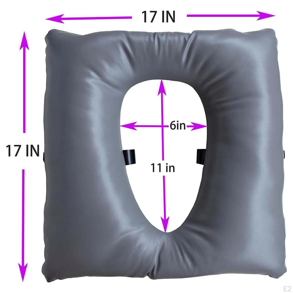 Bedside Commode Chair Cushion Universal PU Surface Comfortable Portable Seat Pad Toilet