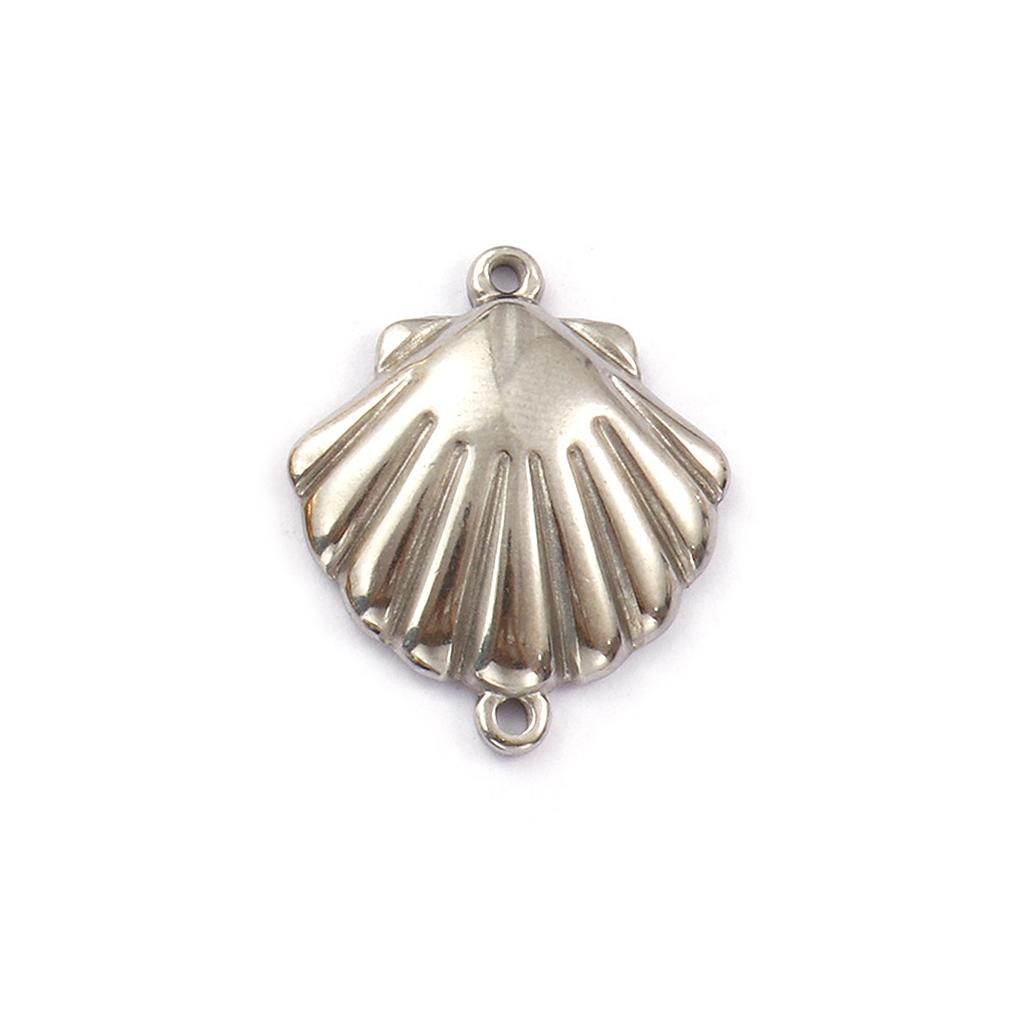 2 Piece 304 Stainless Steel Ocean Charms Shell Pendants For DIY Necklace Earrings Jewelry Making Findings