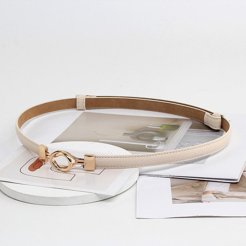 1Pc Adjustable Plutonium Leather Ladies Dress Accessories Slim Belts Thin Women Belt Belts Alloy Buckle  Female Waist