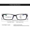 Square Shape Sport Glasses Anti-Blue Light Plain Glasses Stylish Full Frame Glasses  Computer Work