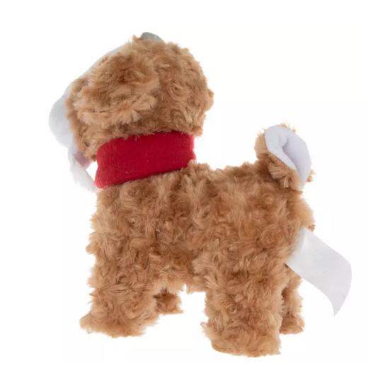 Elektrisches Plüsch Hochlandrind mit Weihnachtsmannmütze Weiche Ziege Stofftier Weihnachtsfeiertagsdekoration Niedliches Stressabbau-Geschenk für Kinder Familie