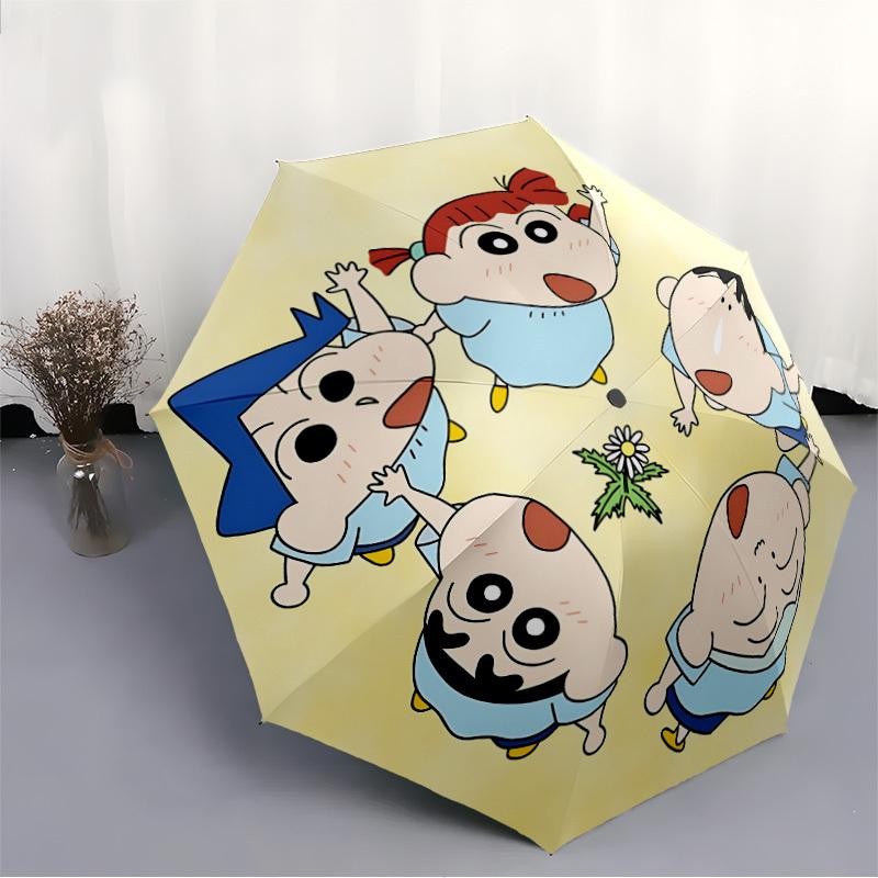1pc Crayon Shin-chan Automatic Opening/closing Umbrella, Compact Travel Umbrella - - Festive Accessory, Sturdy Ribs Yy250807095