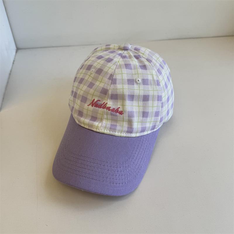 Small Fresh Splicing Embroidered Letter Cap Children's Summer Versatile Face Small Sunshade Sunscreen Baseball Cap