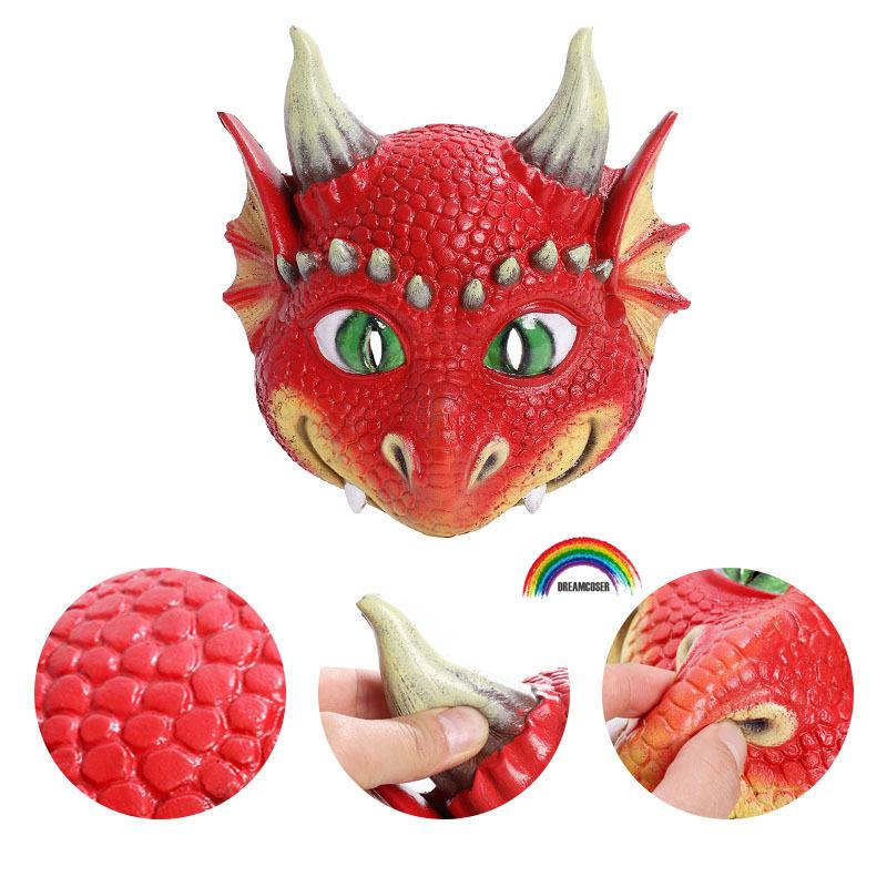 Dragon Wings Boy And Girl Kids Halloween Decoration Carnival Party Animal Costume Dragon Cosplay Masquerade Face Mask And Wings