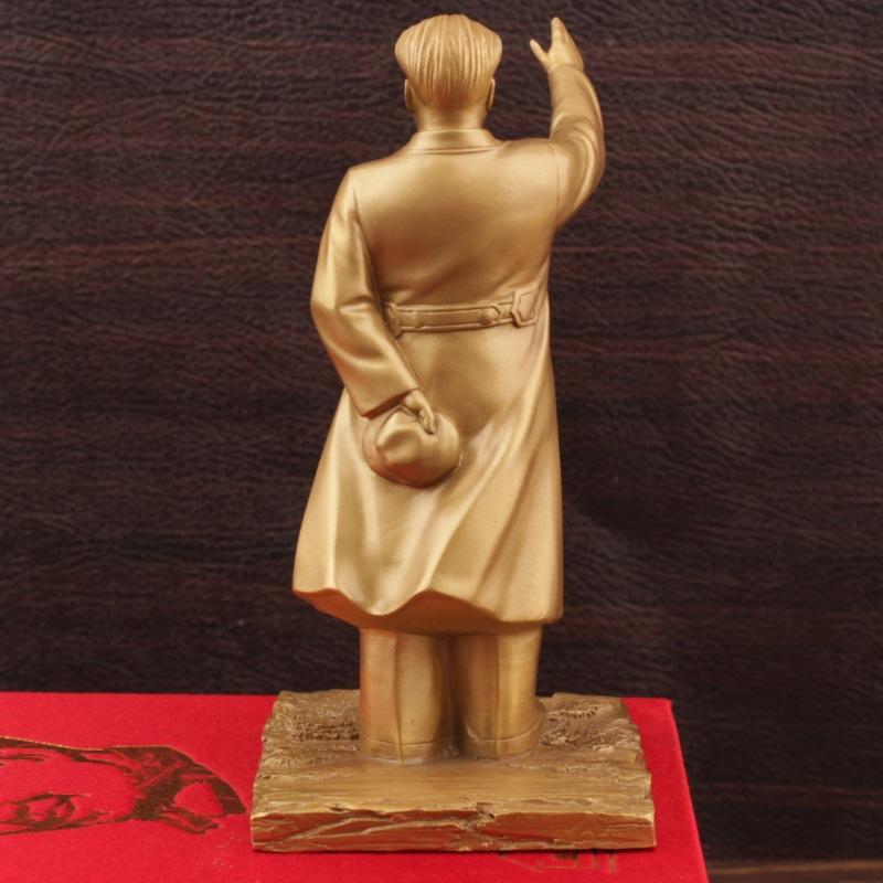Chairman Golden Waving Brass Mao Zedong Living Room Sculpture Hall Large Founding Statue
