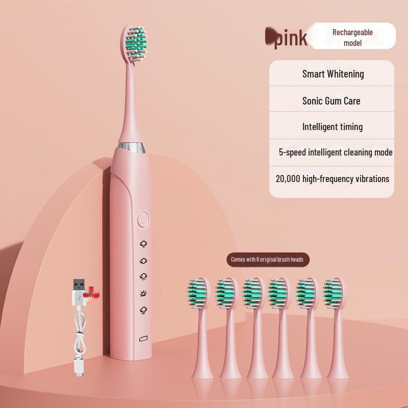 Rechargeable Ultrasonic Electric Toothbrush with Soft Bristles and Water Flosser