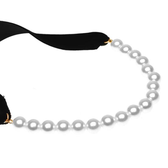 Collana Girocollo In Velluto Nero Con Perla Singola - Ciondolo Vintage Boho In Pelle - Gioiello Minimalista Fatto A Mano