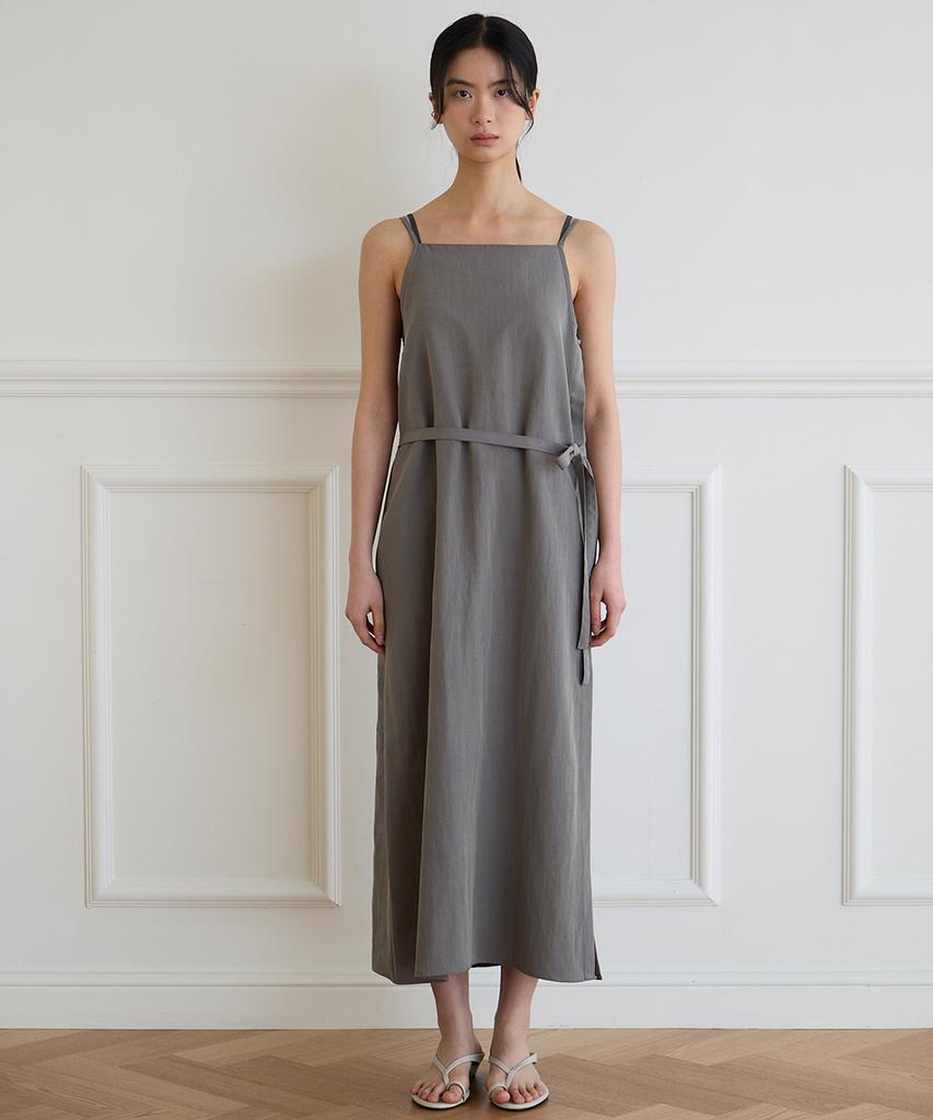 Oeoseoul Line Button-Up Dress [Gray]