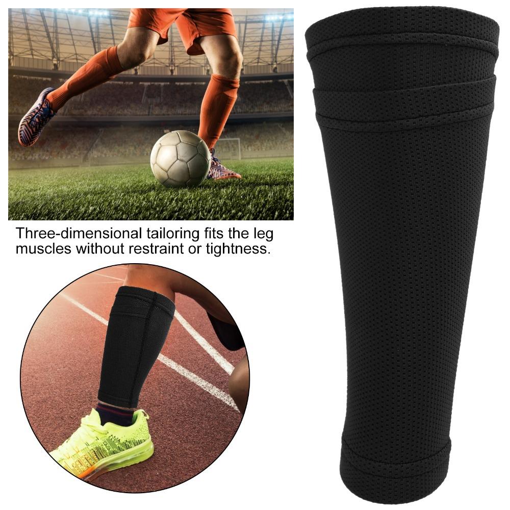 2pcs Breathable Soccer Shin Sleeves Polyester Soccer Shin Guard Socks Soccer Training