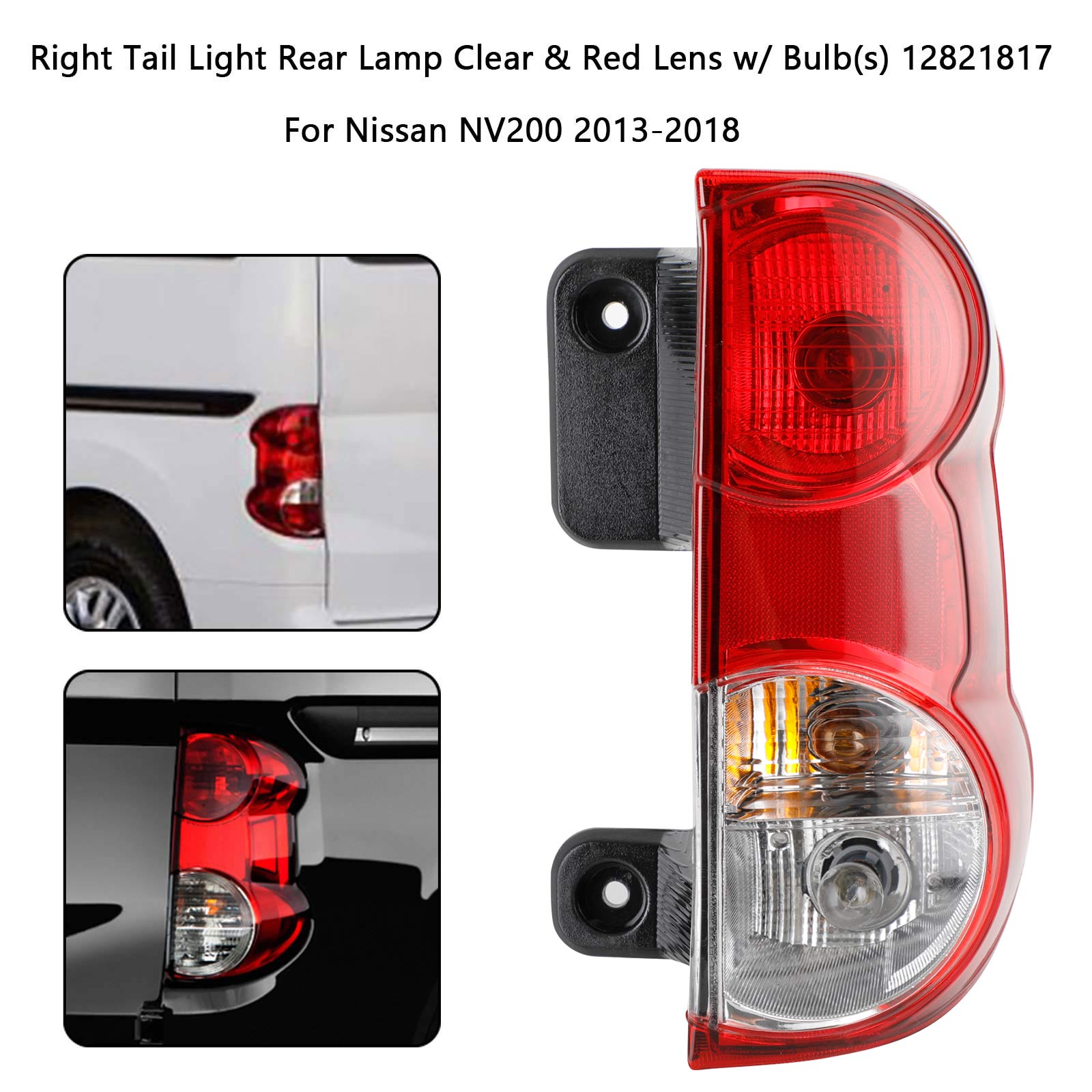 

Левый Правый Задний Фонарь Задняя Лампа Прозрачная Красная Линза Для Nissan NV200 2013-2018 Right