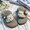 2026 Spring/Autumn Children's Non-Slip Closed-Toe Birken Slippers: Cute Smiling Horse Design, Comfortable Parent-Child Outerwear.