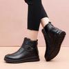 Fashion Genuine Leather Women Casual Short Winter Snow Boots Natural Wool Fur Lined Warm Shoes Waterproof