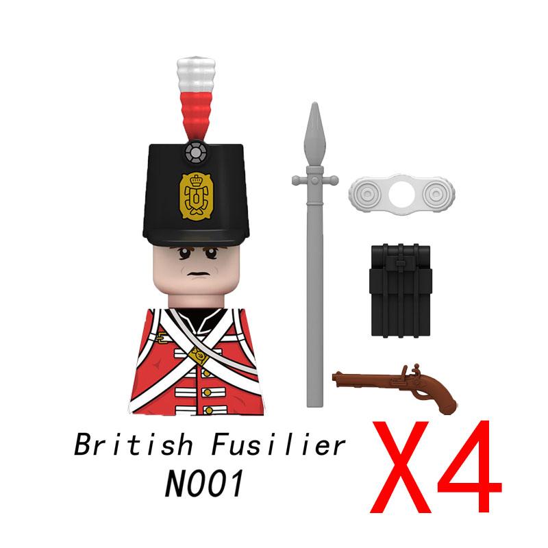 

Военные средневековые строительные блоки Наполеоновские войны Замок Рыцарь Солдат Фигурки Оружие Пушки Британско-французская армия Пехота MOC