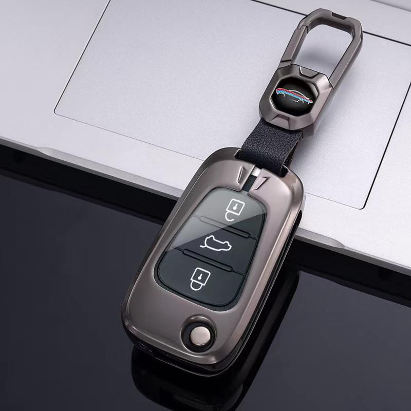 Car Key Case Cover For Hyundai I20 I30 Ix20 Ix35 Elantra Accent for Kia Sportage Rio 3 Soul Optima Ceed Pro K5 K2 Keychain