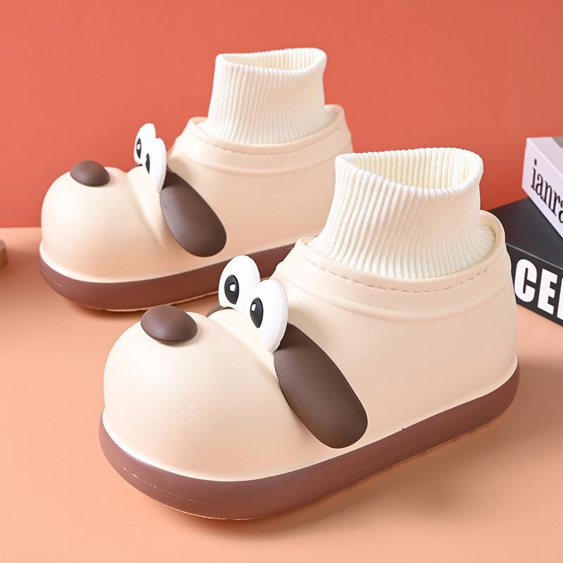 Puppy Kids Winter Fluffy Cotton Slippers for Boys 32-33