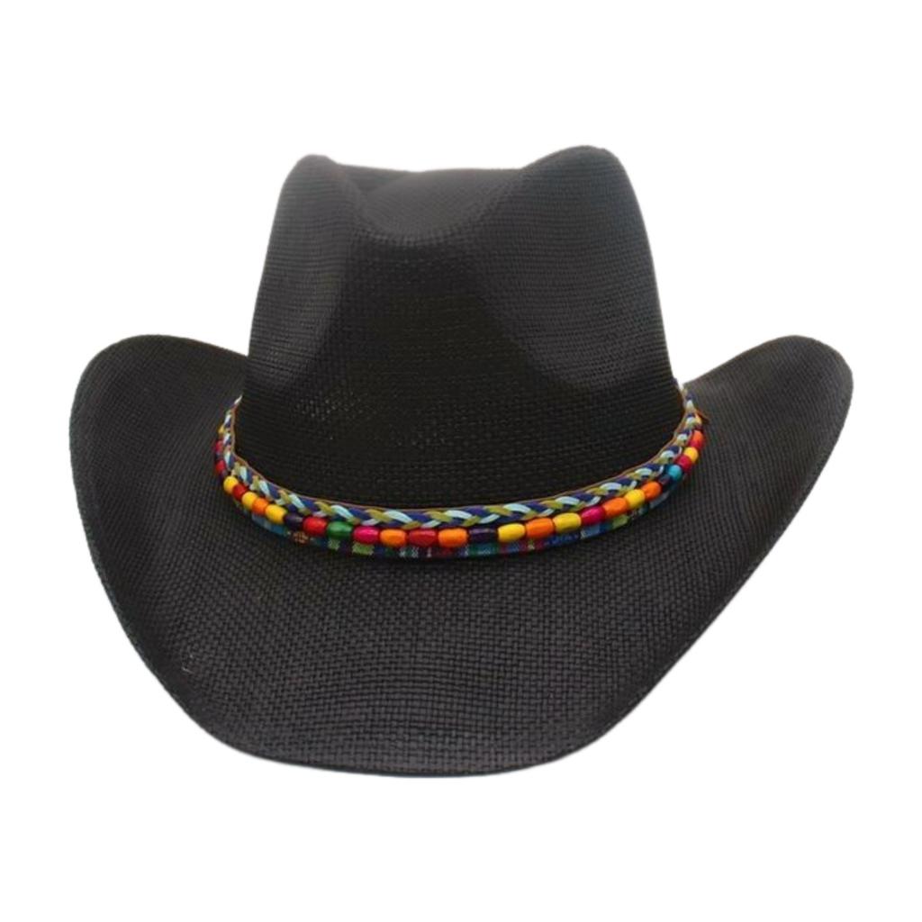 Ethnischer Stil Western Cowboyhut Hochwertiger Lässiger Hut Performance-Hut Sommer Strohhut