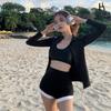 Korean Diving Suit Conservative Swimsuit Warmth Slimming Long-sleeved Women's Surfing Split Water Wood Sunscreen Swimming Clothing
