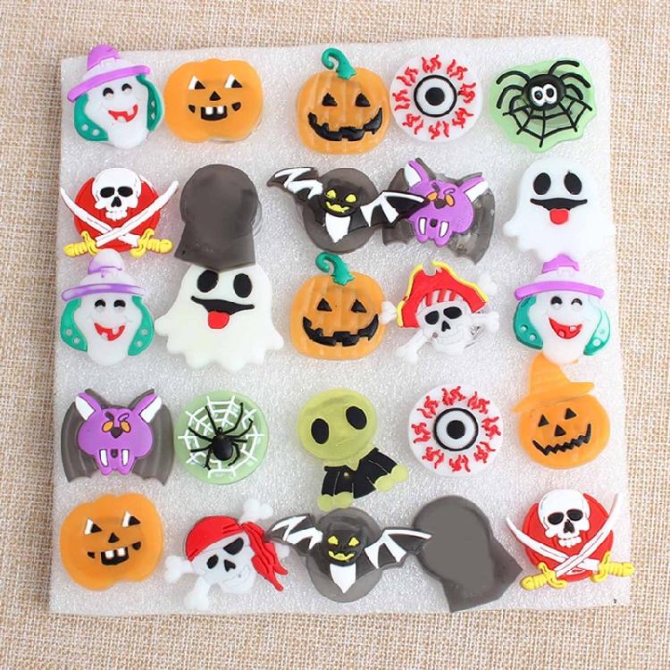 25pcs Party Accessories LED Flashing Brooch Pin Cartoon Light Glowing Badge Gift