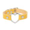 Silvery Heart Gothic Studded Bracelet Pu Leather Adjustable Black Wristband Rock Punk Cuff Bangles