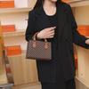 Fashion Square Small Top-handle Bags Casual Tote PU Leather Plaid Crossbody Shoulder Bag Women Handbags For Daily Used And Gift