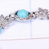 Women's Turquoise Beads Bracelet Charming Alloy Bangle Jewelry Gift