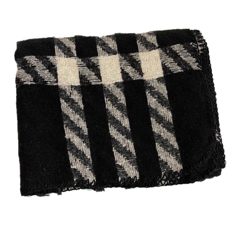 Scarf Women's Winter New Autumn and Winter Korean Atmosphere Houndstooth College Student Thickened Warm Shawl Scarf