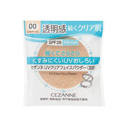 

Пудра для лица Cezanne UV Clear (Пополнение) 00 Светло-бежевый 10г