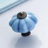 1Pcs Garden American Pumpkin Handpainted Single Hole Ceramic Handle Cabinet Drawer Door 40Mm